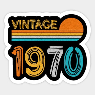 Vintage 1970 Happy 53rd Birthday Retro Sticker